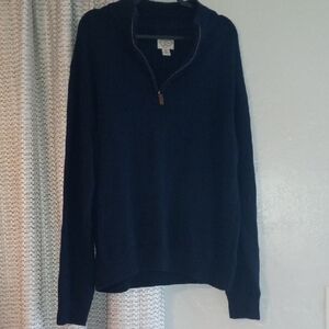 Men's Navy Half-Zip Sweater